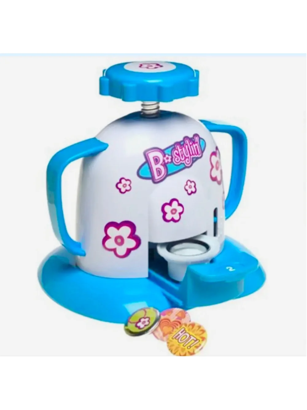 NIB VINTAGE BANDAI 2003 B-STYLIN Button & Badge Maker for ages 8 & up